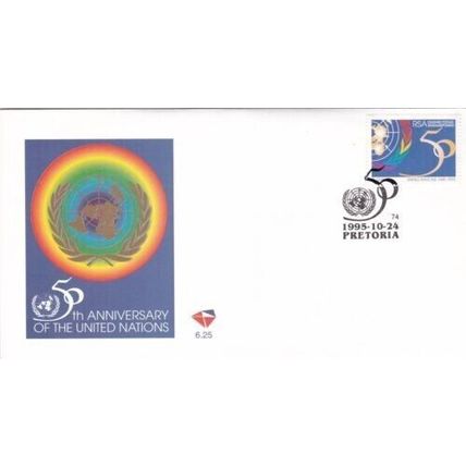 South Africa 1995 United Nations FDC Pretoria special cancel unaddressed VGC