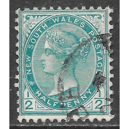 NSW NEW SOUTH WALES 1892 AUSTRALIA STATE QV HALF PENNY GREEN