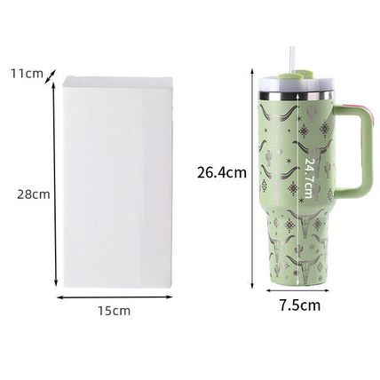 Yellowstone Pattern Stainless Steel With Straw Cup