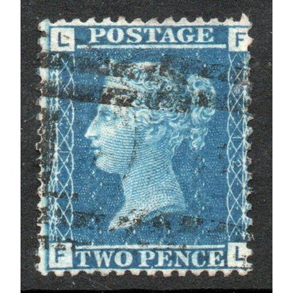 Sg45 2d BLUE plate 12 VERY FINE USED " F L " (BLUES)
