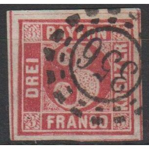 Mi: 9 (V) used 1862 Bavaria Cat € 50