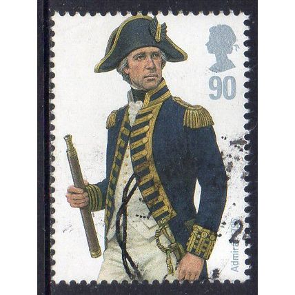 GB 2009 Military Uniforms - Royal Navy - Admiral, 1795 90p Used