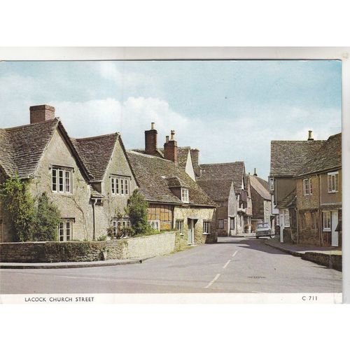 Colour Postcard - Church Street, Lacock, Wiltshire