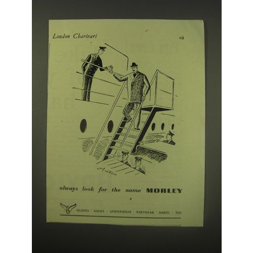 1944 Morley Gloves, Socks, Underwear, Knitwear, Shirts Ad - Cartoon by Anton