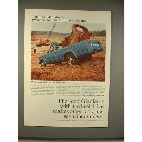 1965 Jeep Gladiator Pickup Truck Ad - Twice Traction