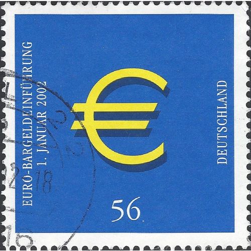 GERMANY, Introduction of Euro Currency, blue 2002, 0.56