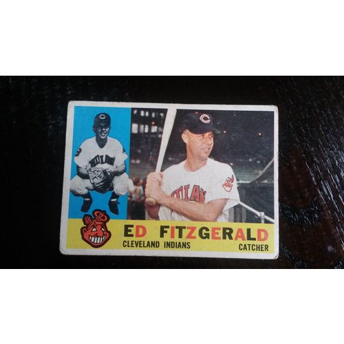 1960 Topps Card # 423 Ed Fitzgerald Good (2) Cleveland Indians