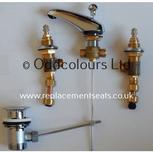 Armitage Shanks Millenia 3-tap hole basin mixer CHROME S7310AA