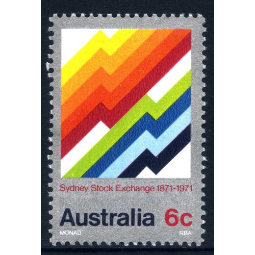 AUSTRALIA 1971 Centenary of Sydney Stock Exchange 6c stamp (SG 487) MH