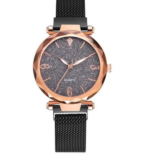 Rose Gold & Black Magnetic Starry Sky Wrist Watch