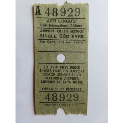 Aer Lingus Airport Coach Ticket #4