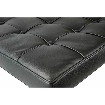 Black/White Genuine Leather/Match Replacement Cushions for Pavilion Style Chair