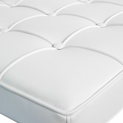 Black/White Genuine Leather/Match Replacement Cushions for Pavilion Style Chair