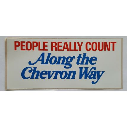 Vintage Chevron / People Really Count... Stickers, Pin, Pocket Protector 1970's