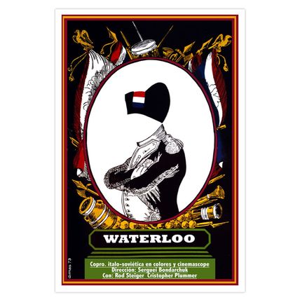 Decor Graphic Design movie Poster 4 film"NAPOLEON.Waterloo"French art history.