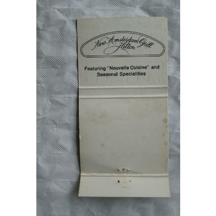Matchbook Cover Amsterdam Hilton