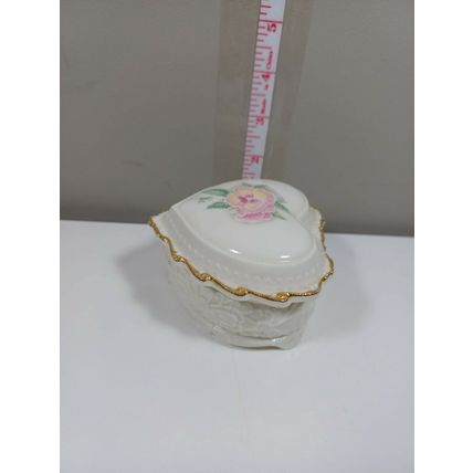 HERITAGE HOUSE Trinket Box Celebration of Love Pink Floral no music (A73)