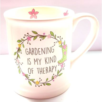 Gardening is My Kind of Therapy Mug Tankard Style 10.5 CM - 0059M