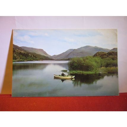 LLYN PADARN AND SNOWDON used postcard postmark 1968 pm #