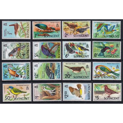 St Vincent 1970 SG 285-300 UMM - Birds (E-328)