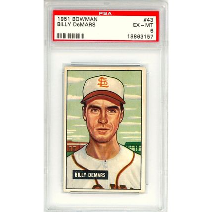 1951 Bowman Billy DeMars #43 PSA 6 P1364