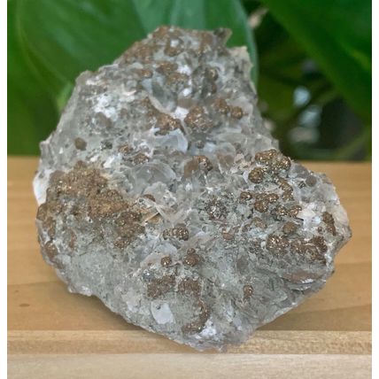 Pyrite Calcite Crystal Cluster Poker Chip Fish Scale Chalcopyrite Ore Matrix 2.7