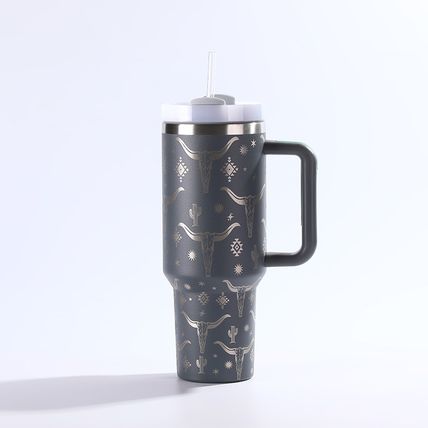 Yellowstone Pattern Stainless Steel With Straw Cup