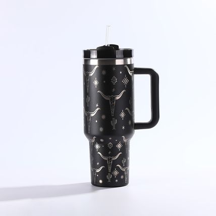 Yellowstone Pattern Stainless Steel With Straw Cup