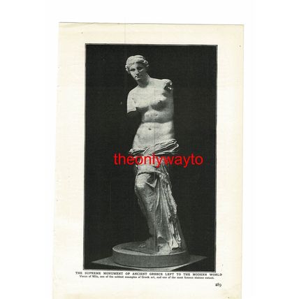 Venus Of Milo, Greek Goddess, Book Illustration (Print), c1907