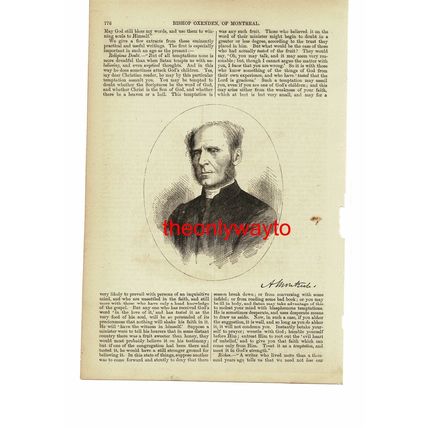Bishop Ashton Oxenden Of Montreal, Canada, Book Illustration (Print), 1872
