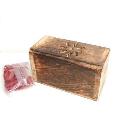 Dream Catcher Design Incense Cone Gift Set Wooden Chest Box with Incense Cones