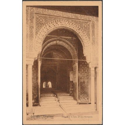 Sala de dos Hermanas, Alhambra, Granada, c.1910s - Knackstedt y Näther Tarjeta