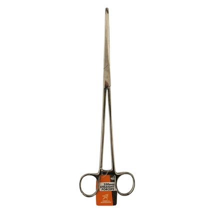 Forceps 10" Straight Locking Hobby Serrated Jaw Tool Stainless Steel fishing