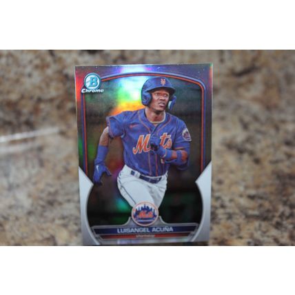 2022 bowman chrome baseball new york mets luisangel acuna card#bdc-193