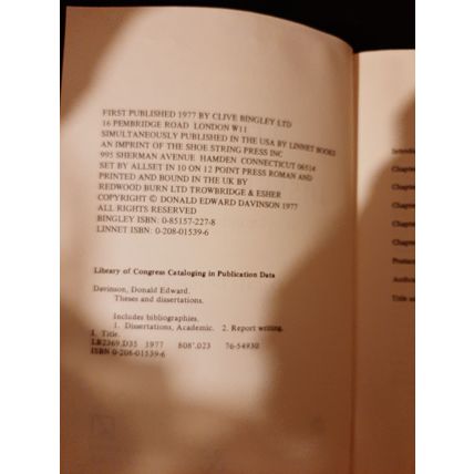 Thesis & Dissertations Donald Davinson