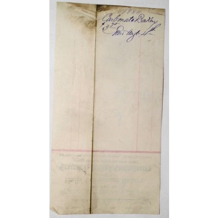 1884 Halls' Carbonate Bakery - Groceries... Billhead receipt. Leadville Colorado
