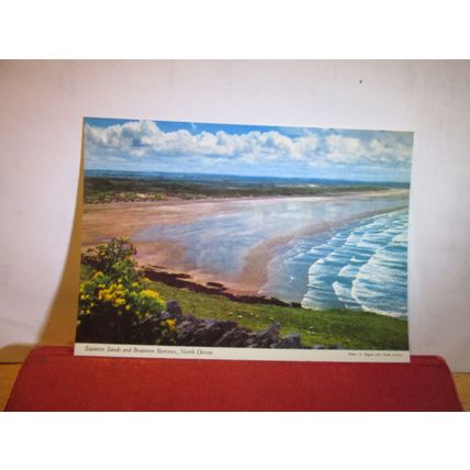SAUNTON SANDS & BRAUNTON BURROWS, DEVON, unused postcard John Hinde dated 1984 =