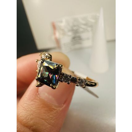 NIB Ring Bomb Party Sz8 RBP6180 On The Fringe LC Rainbow Topaz Rose Gold Pl