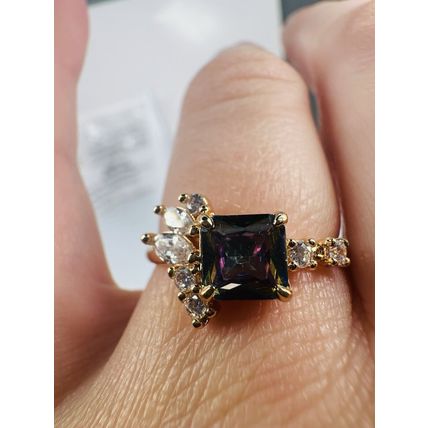 NIB Ring Bomb Party Sz8 RBP6180 On The Fringe LC Rainbow Topaz Rose Gold Pl