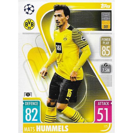 Match Attax UCL/UEL/UECL 2021-22: Borussia Dortmund, Defender - Hummels