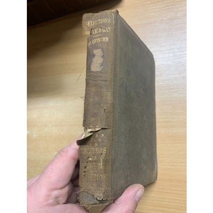 RARE* 1860 THOMAS DE QUINCEY "LETTERS TO A YOUNG MAN" ANTIQUE BOOK (P3)