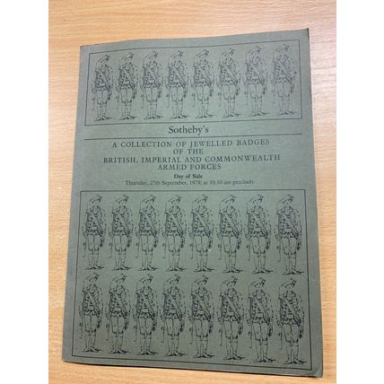 1979 SOTHEBYS JEWELLED BADGES BRITISH ARMED FORCES AUCTION CATALOGUE BOOK (LL)