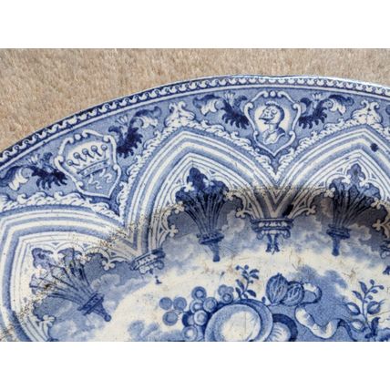 Antique china WEDGWOOD PLATE Victorian 1800s English marks 1862 very old