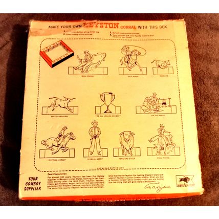Old Vintage Keystone Western Outfit And Toy Cap In Original Box 1950's