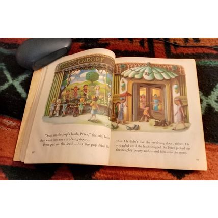 Old Vintage Little Golden Book Lets Go Shopping W/Peter & Penny (A) Edition 1948