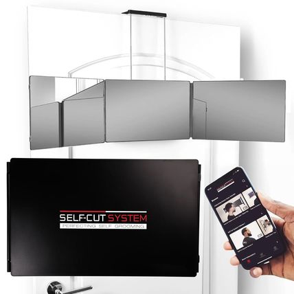 Self-Cut System Travel Version - Three Way Mirror for Self Hair Cutting with Hei