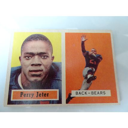 1957 Topps Football Card # 019 Perry Jeter Very Good (3) Chicago Bears