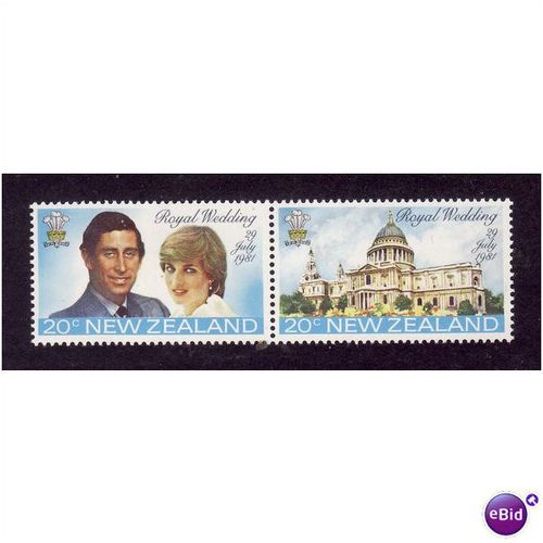 NEW ZEALAND 1981 ROYAL WEDDING SG 1247/1248 SET 2 VALS U/M MINT