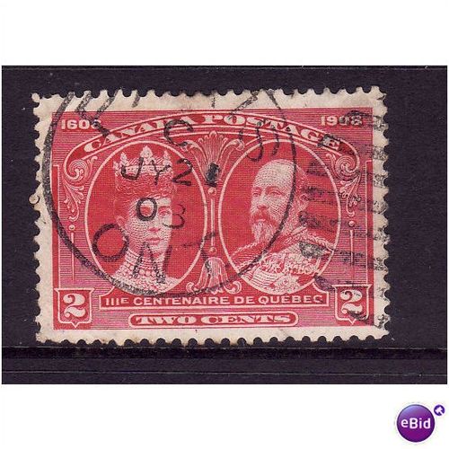 Canada 1908 sg 190 Quebec tercenttenary 2c Carmine Fine used 2