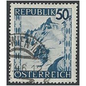 Mi 760: 50 g. grey-blue Definitive Stamp: Silvretta peaks, Vorarlberg.